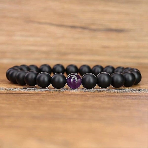 Onyx Ädelsten Matchande Par Armband för Långdistansförhållanden