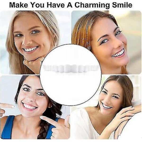 Smile Snap On Lösa Tänder Övre Nedre Tandfasader Proteser Tandskydd Set PTW