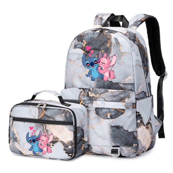 2 stk Disney Lilo Stitch Multi Pocket Rygsæk med Madpakke Rygsæk style 1