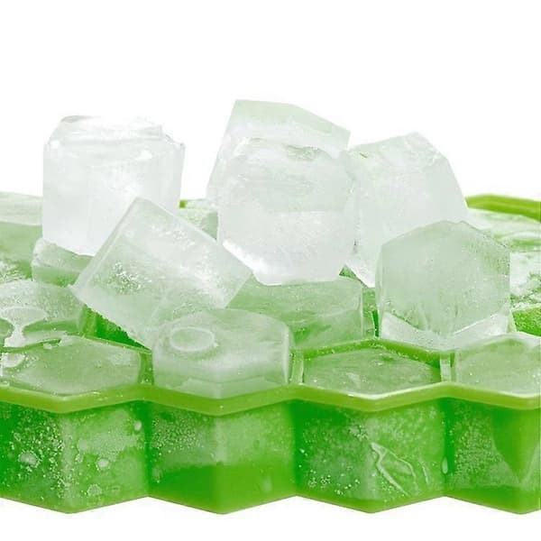 Isbitsform med lock, 2-pack 37-facks silikonisbitsform BPA-fri isbitsbehållare för cocktails, enkel islossning