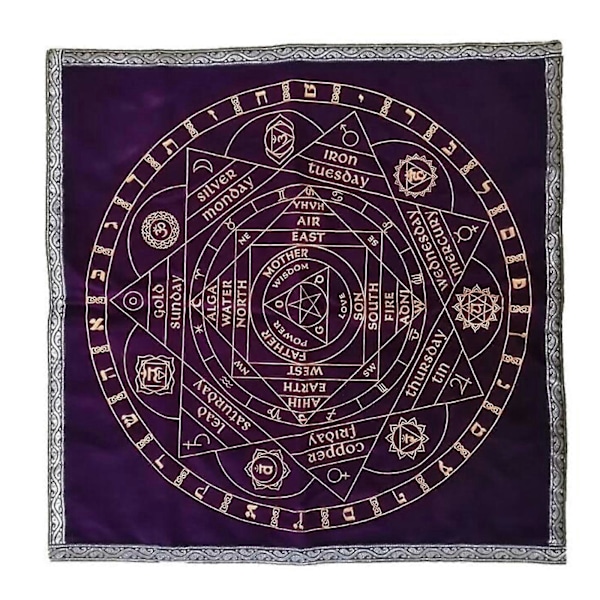 58x58cm Taide Tarot Pagan Alttariliina Ennustuskortit Neliönmuotoinen Pöytäliina Lautapeli Samettikangas Sisustus