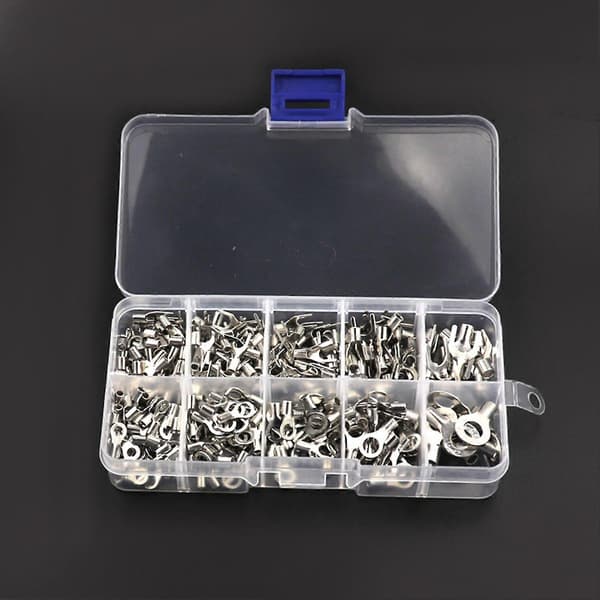 Mengxi 320 st Gaffelform Kallpressade Trådkopplingsdon Koppar OT/UT Terminalblock Set