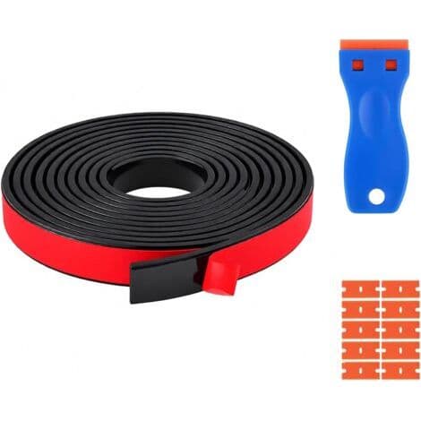 1 Selvklæbende Gummibånd, 25mm x 3mm x 4,5m, Sort EPDM Materiale, Til Tætning