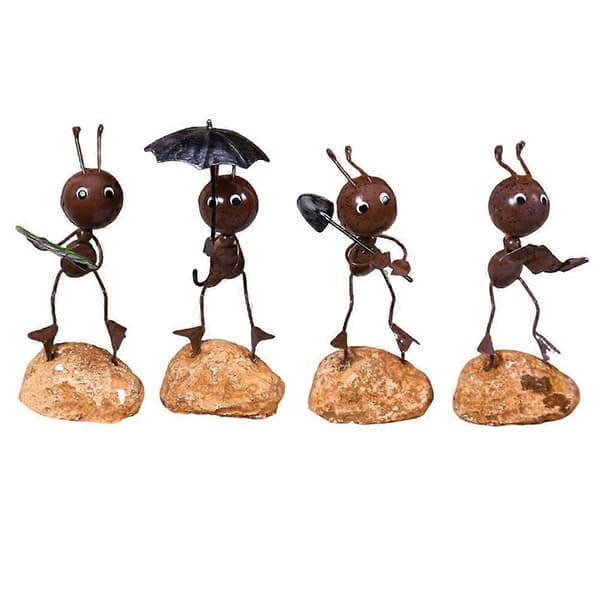 Decor Ant Enkel Myra Docka Dekoration för Bilinredning Järn och Keramiskt Material 2-Pack