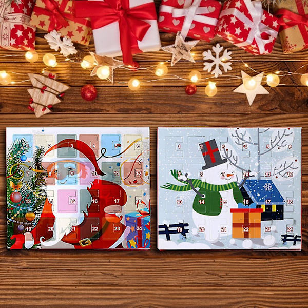 1 setti joulun adventtikalenterisarja Adventtikalenterin rannekorut tytöille 24 päivän lähtölaskentakalenteri Joululahja lapsille teini-ikäisille Style 2