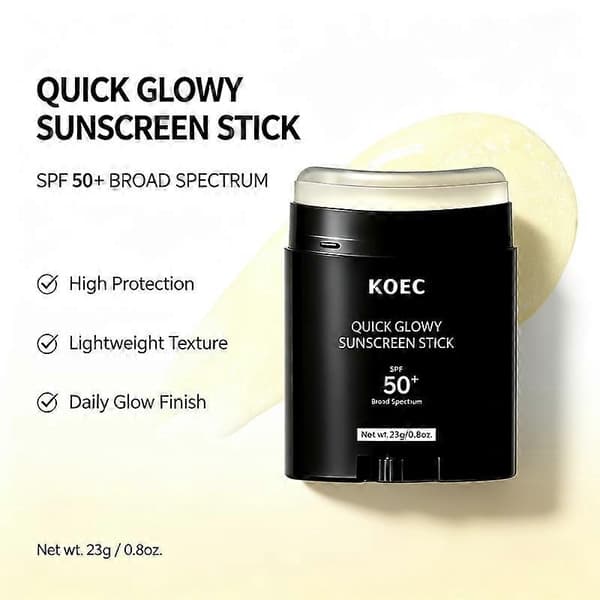 Centella Asiatica Aloe Extract Solskyddsstift SPF50+, Vridbart Bärbart Transparent Dagligt Utomhussolskyddsstift 23g 3pcs