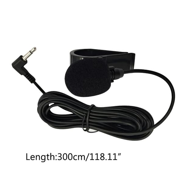 Bilmikrofon Bærbar 3,5 mm mikrofon med 3 meter kabel for bilstereo