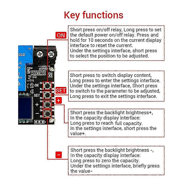-J30 Coulomb Meter Display Batteritest Lithium Batteribeskyttelse Mod Tovejsstrøm 30