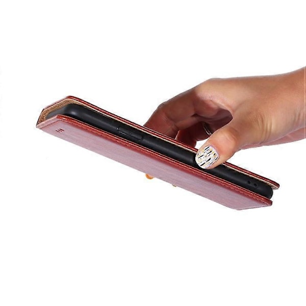 Kompatibelt för Tecno Spark Go 2023 4G PU Läder Ställ Plånboksfodral Magnetiskt Stötsäkert Telefonskal Brown