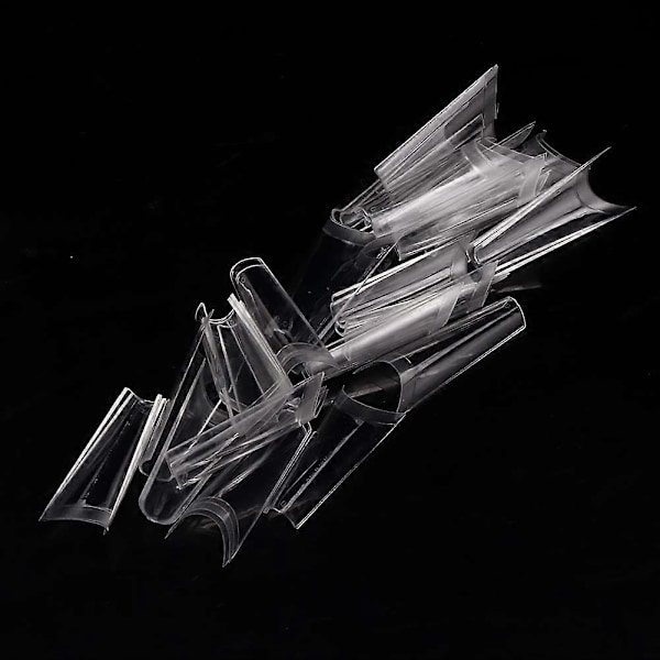 504 stk. Professionel Neglekunst Tip Øvelse Falske Kunstige Negle Patch DIY Manicure Værktøj Transparent