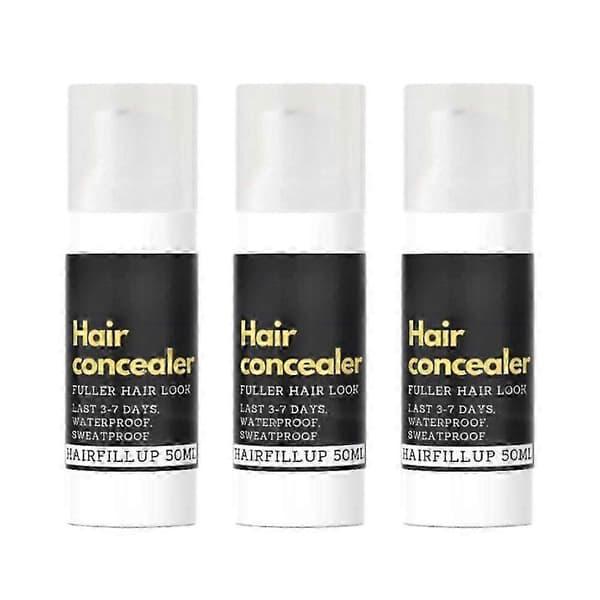 Hårfarve Dækstift Sort 50ml, Hårlinjeforbedrende Pudder til Kvinder og Mænd 3pcs