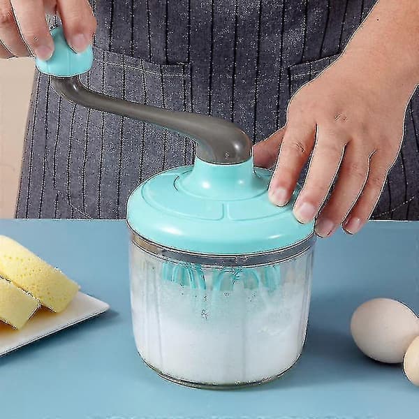 Roterende håndvisp Manuell visp Eggvisp Roterende håndholdt eggeskummerblander for baking og matlaging