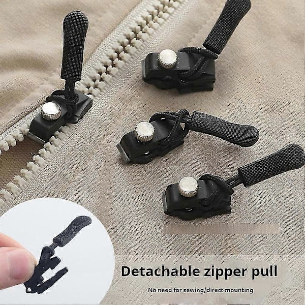 Fix Zip Puller, Universell Dragkedjereparatör, Zip Slider Reparationskit, för Sömnad av Kläder, Ryggsäckar - Yvan