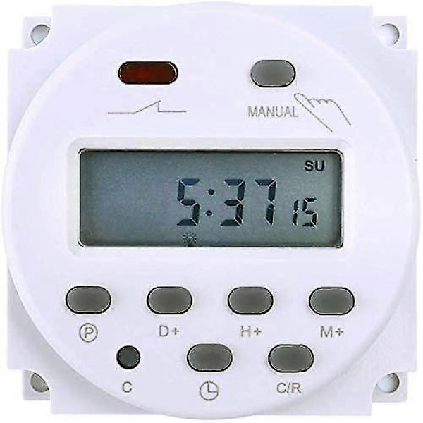Elektronisk Timer Dc12v 16a 17 Programmer Programmerbar LCD-skærm UDV