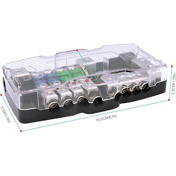 Bladsikringsholder Bil Audio Stereo Anl Distributionsblokke 4 Vejs Sikringsboks Blok 0/4ga 30a 60a Strømblok