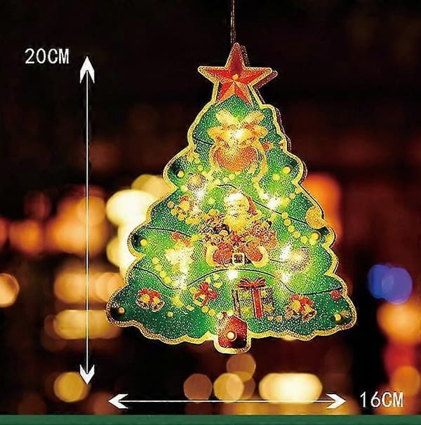 Sett med 6 Julevindusdekorasjonslys, Julevinduslysgirlander, Julelys Christm