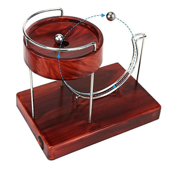 Kinetic Art Rörelsemaskin Kinetic Art Rörelse Tröghetsmetall Automatisk Hoppande Bordsleksak Trä Gra