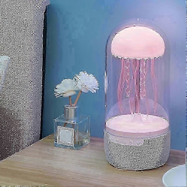 Mini Portabel Jellyfish Bluetooth-högtalare - Färgglad Stämningslampa Dekorativ Nattlampa Gåva för Hem, Kontor och Resor