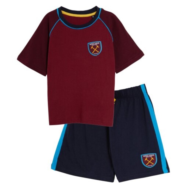 Kids West Ham United Short Pyjamas Boy Premiership Football Kit Shortsit T-paita 5-6 Years