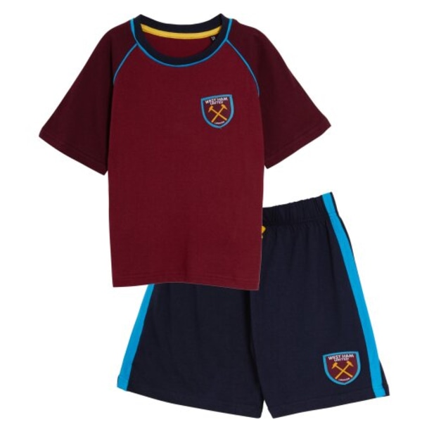 Kids West Ham United Short Pyjamas Boy Premiership Football Kit Shortsit T-paita 7-8 Years