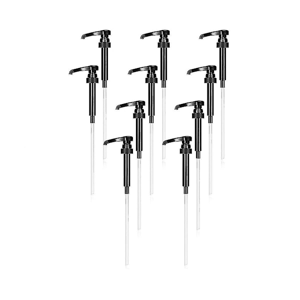 10 stk. Kaffe Mælke Te Dispenser Sirup Pumpe Væske Dispenser Til Sirup Dispenser Pumpe, sort