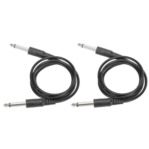 6,35 mm Instrumentkabel för Elgitarr 1 m, 6,35 mm Rak till Rak Kabel för Basgitarr och Elektrisk Mandolin