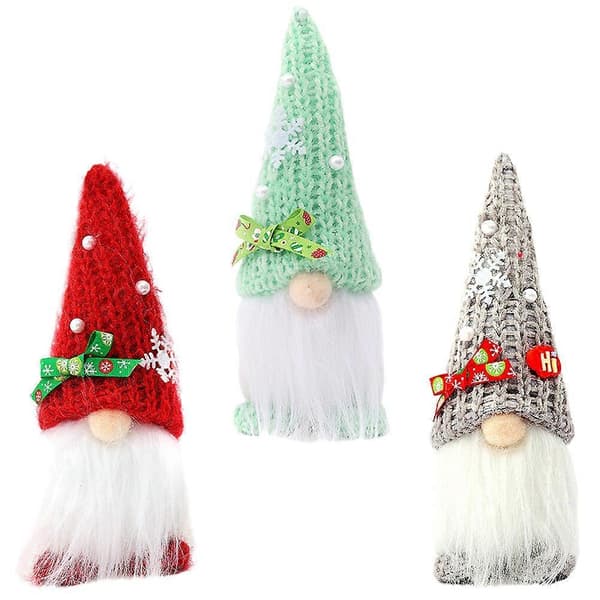 3 st Jul Tomte Bordsdekoration Tomte Docka Julrumsdekoration