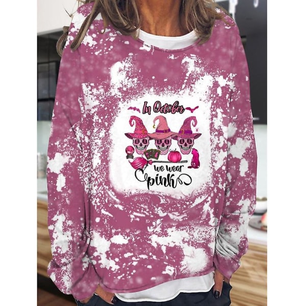 Naisten Syksy Halloween collegepaita Kurpitsat T-paidat Hauskat pitkähihaiset pyöreäkauluksiset löysät neulepuserot COLOR 1 4XL