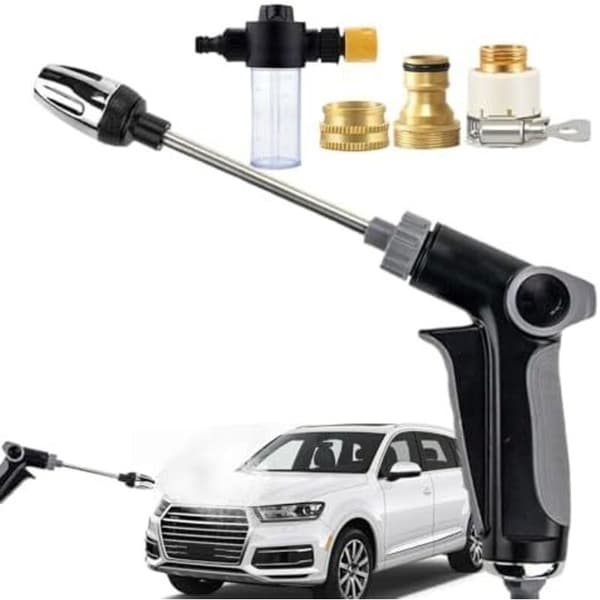 Høytrykksslange, vannslangesprøyte lett bilvask utendørs kran -