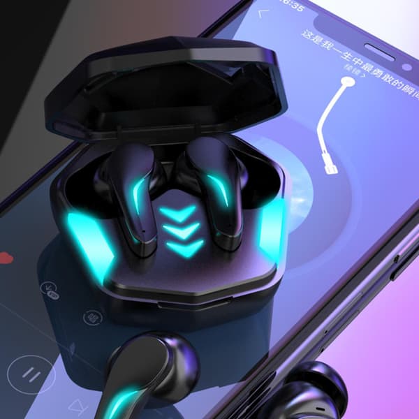 Trådløse Bluetooth-kompatible øretelefoner Gaming Stereo Ørepropper Lav Latens Ørepropp