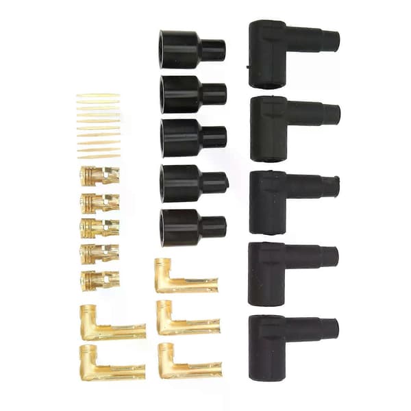 30 ST Tändstiftsspole Kabelhuv Svart Gummimaterial Terminal Kit Passar för 6-10 mm Kablar
