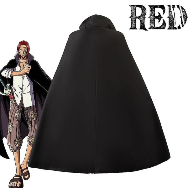 Anime One Piece Cos Suit Rött hår Shanks Skjorta Trench Coat Coat Cosplay Kostym Nautical King Herr Cosplay Kläder Halloween M