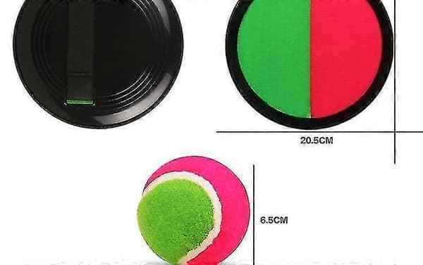 19cm Medium Sticky Paddle Racket, Foreldre-barn Interaktiv Kasting Og Sugeballer, Barneleker-ZZY