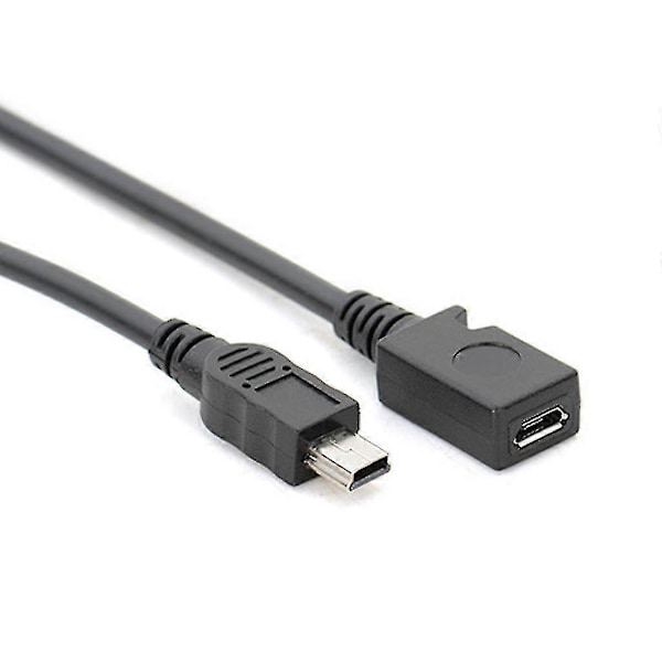 Micro USB Hun Til Mini USB Han Adapter Oplader Konverter Kabel 13cm