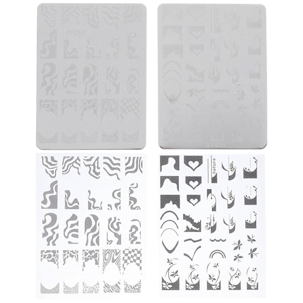 2 stk. Manicure Negle Stemplingsplader Neglekunst Stemplingsskabeloner Negle Stemplingsstencils