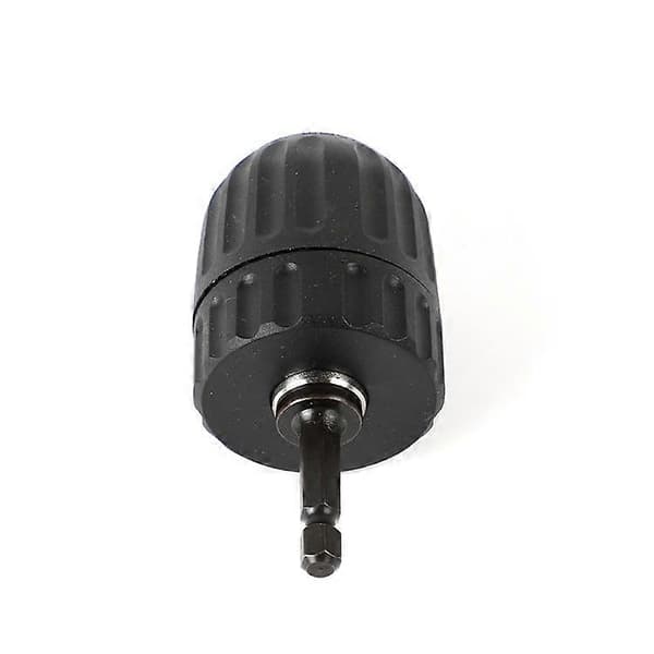 Nøglefri borepatron, 0,8-10 mm, 1/4\" sekskantet skaft, ABS, Sort