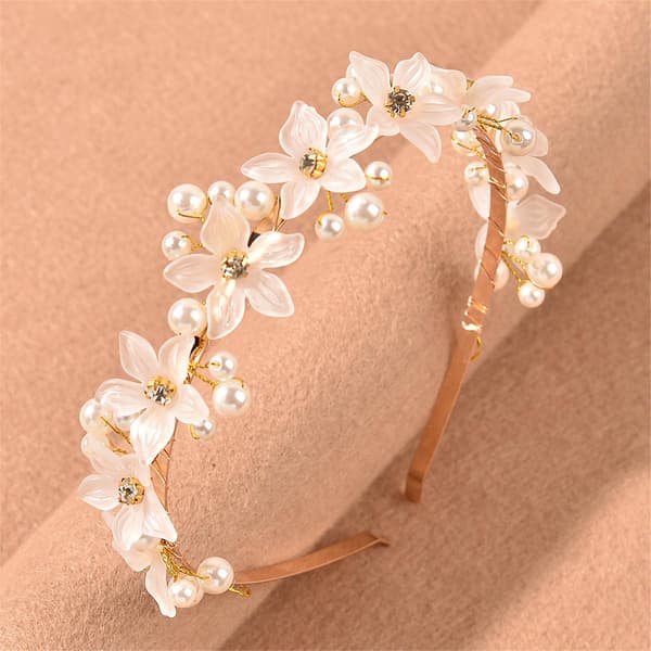 Pärlblomma Hårband Hårringar Mode Hårband Bröllop Håraccessoarer
