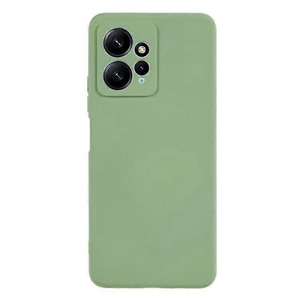 Kompatibel for Xiaomi Redmi Note 12 4G Gummibelagt TPU Telefondeksel Fiberfôr Anti-fall Telefonbeskyttelse Green