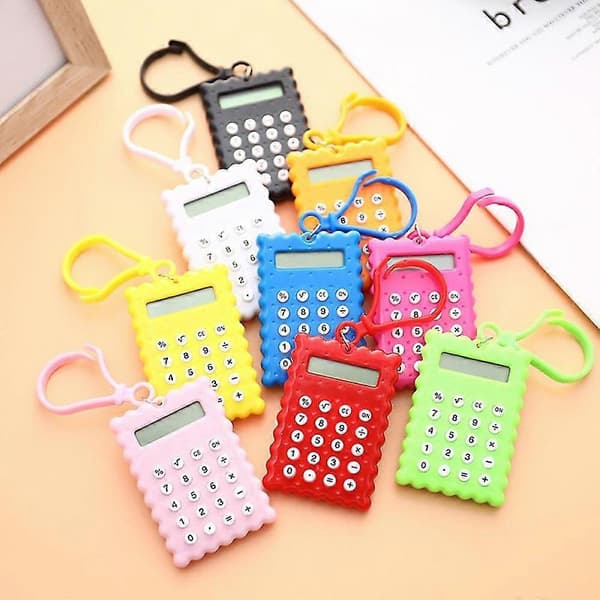 Student Mini Elektronisk Kalkulator Kjeksform Skolekontor Mini Kalkulator KTZ