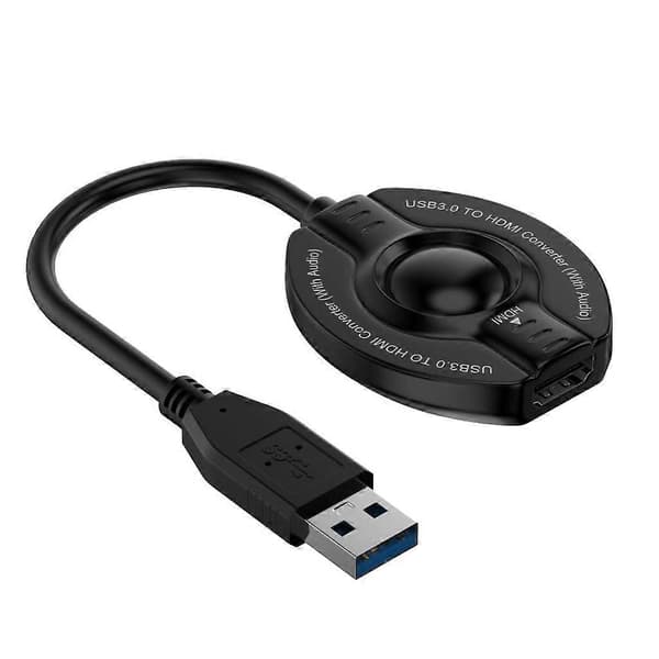 Ekstern Videoadapterkabel Video USB 3.0 til HDMI-kompatibel Konverter 1080P