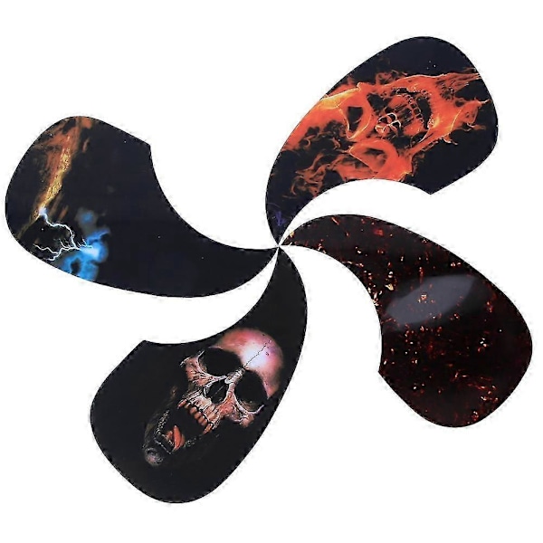 4 st Akustisk Gitarr Plektrumskydd PVC Skyddande Plektrum Skydd Musikinstrument Tillbehör
