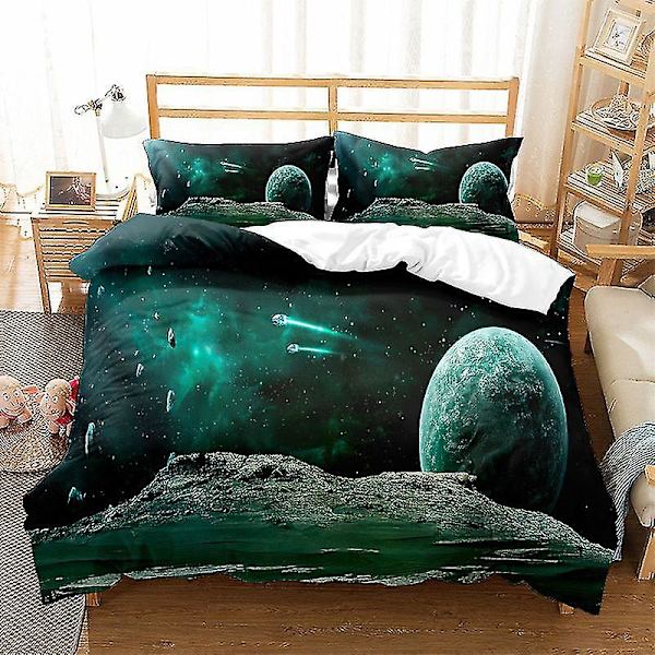 Planetary Universe 3D printed vuodevaatteet set Cover Cover Lasten Lahjaväri 6 228x228cm