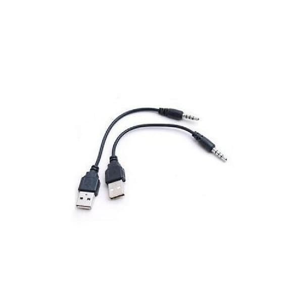 SBSGV UBS han til 3,5 lydkabel 3,5 til USB 3,5 han til USB han konverteringskabel datakabel kabel, 3-pak