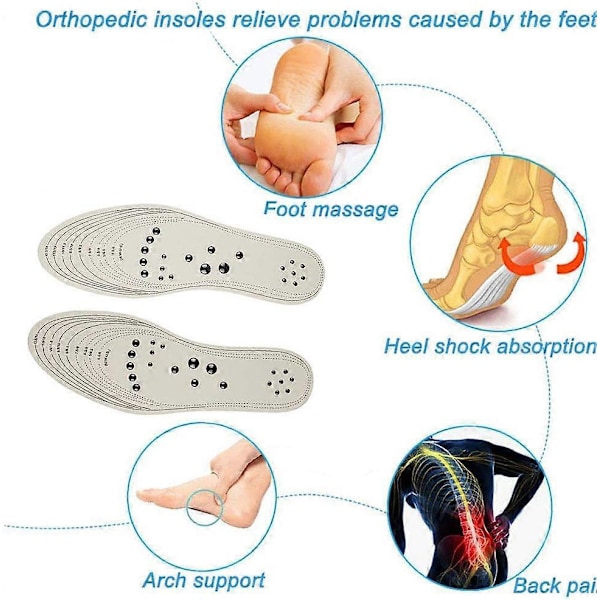 Massage Magnetisk Innersula, Bantnings Akupressur Innersulor, Ortopediska Innersulor Mot, Magnetterapi