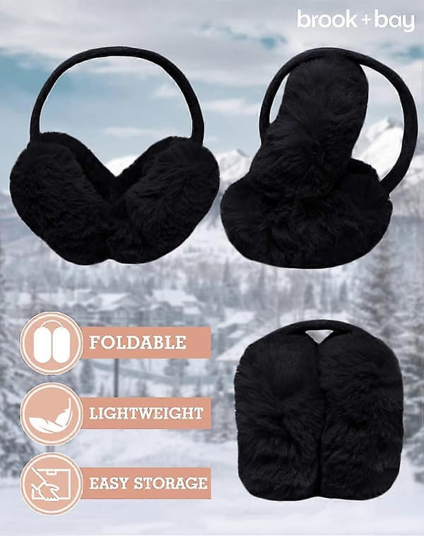 Ørevarmere til kvinder, vinter ørevarmere, pelsforede fleece ørevarmere
