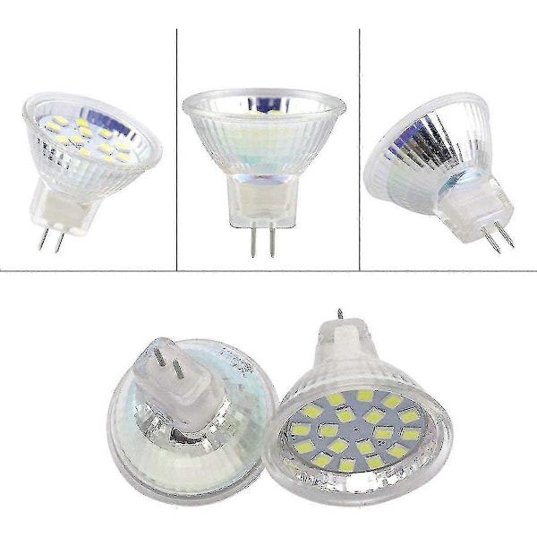 6-pack MR11 LED-lampor GU4 Spotlight 3W 18 LED Halogen 20W Icke-dimmbar Ekvivalent 12V AC/DC (Kallvit) TY