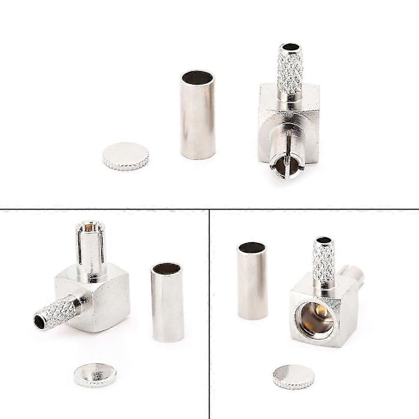 TS9 Hane Kontakt RF Högervinkel 90 Graders Krymp Koaxial Adapter För RG174 RG316 LMR100 Kabel