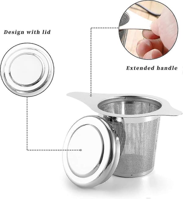 2-pack tesil i rostfritt stål, premium tesil med två-ZZY