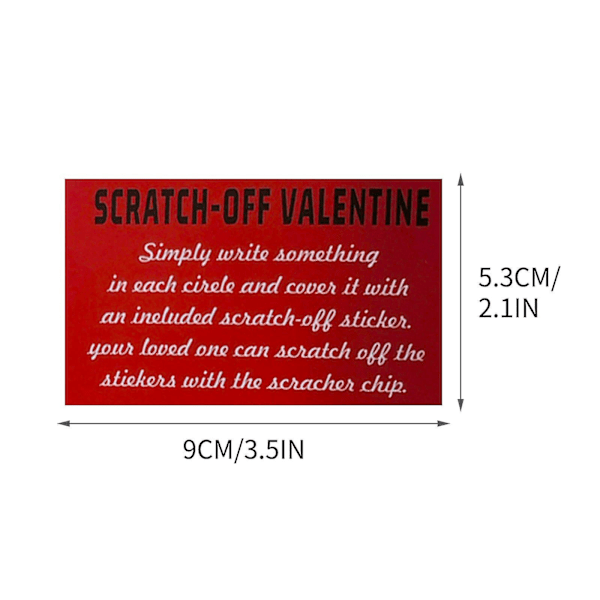Sesongbasert og høytidsdekorasjon Valentine Skrapelodd Print Valentinsdag Skrap Jeg Elsker Deg 14 Ting Alternativer Egendefinert DIY Gave Skrapelodd 2 stk Q