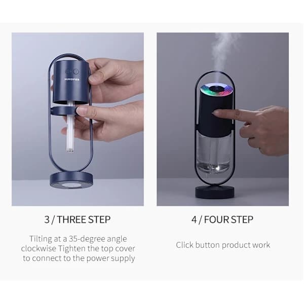 Magic Shadow USB luftfukter for hjemmet med projeksjon nattlys ultralyd bil tåke maker mini kontor luftrenser rosa